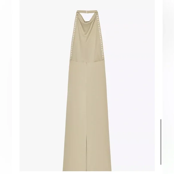 Zara NWT draped studded halter dress  4772/256 - Picture 4 of 7
